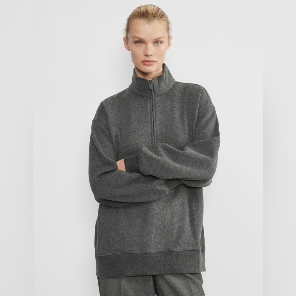 ARITZIA | Cozy Sweatfleece Boyfriend 1/2 Zip Sweatshirt Sz S